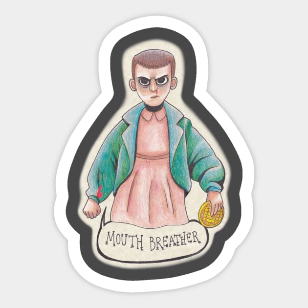 Mouth Breather Sticker by ProfessorBees